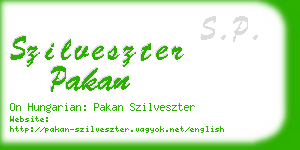 szilveszter pakan business card